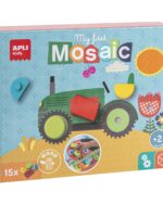 edukaciniai zaislai. Lavinamieji zaislai. Apli Kids . Mokomasis žaidimas-dėlionė „Mano pirmoji medinė mozaika“