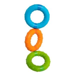 edukaciniai zaislai. Lavinamieji zaislai. FatBrainToys . Sensorinis žaislas „Silly rings“