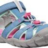 Keen SEACAMP II CNX 1028852 - CORONET BLUE/HOT PINK vaikiškos basutės - sandalai