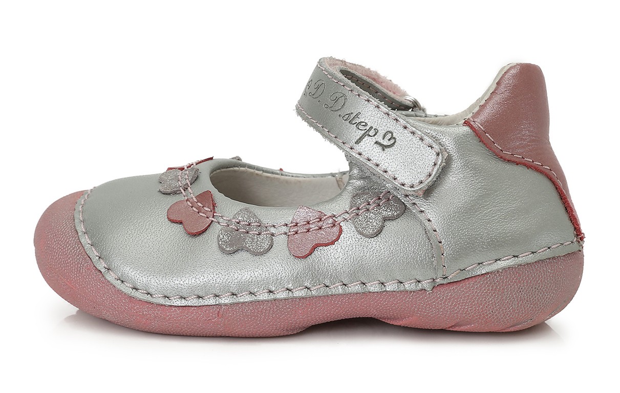 Sidabriniai batai 19-24 d. 015141U. D.D.Step (Vengrija). Batai vaikams 3 batukai vaikams D.D.Step (Vengrija) Sidabriniai batai 19-24 d. 015141U