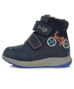 Ponte20 Mėlyni batai su pašiltinimu 22-27 d. DA031994. Batai vaikams. Tvirtas užkulnis