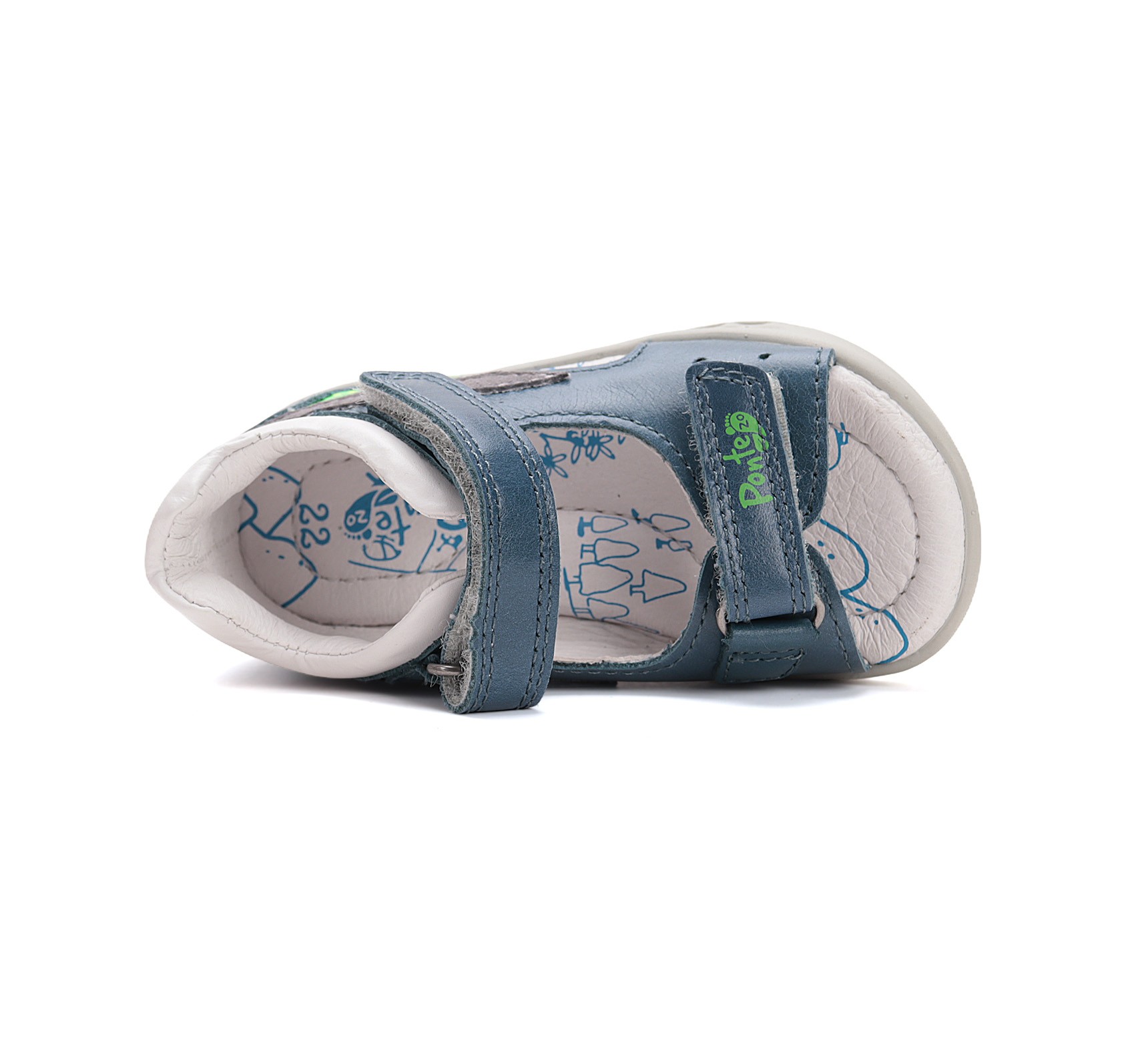 Ponte20 Mėlynos basutės 22-27 d. DA05-5-1697. Batai vaikams 6 Ponte20 Mėlynos basutės 22-27 d. DA05-5-1697. Batai vaikams. Tvirtas užkulnis