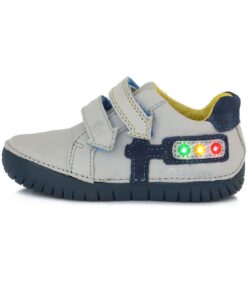 batukai vaikams D.D.Step (Vengrija)  Kreminiai LED batai 25-30 d. S05079AM