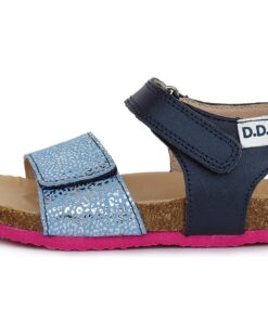 batukai vaikams D.D.Step (Vengrija)  Mėlynos atviru užkulniu basutės kamštiniu padu 25-30 d. AC051741AM