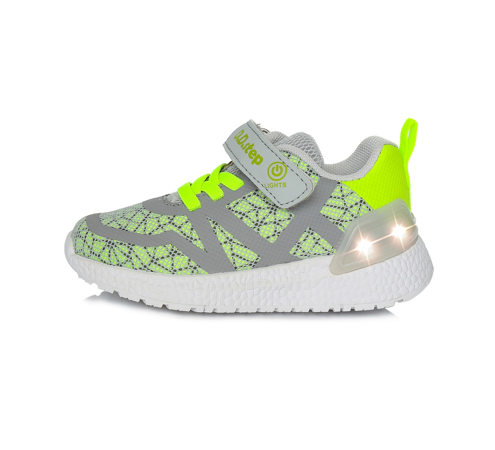 Pilki sportiniai LED batai 24-29 d. F61528M. D.D.Step (Vengrija). Batai vaikams 3 batukai vaikams D.D.Step (Vengrija) Pilki sportiniai LED batai 24-29 d. F61528M