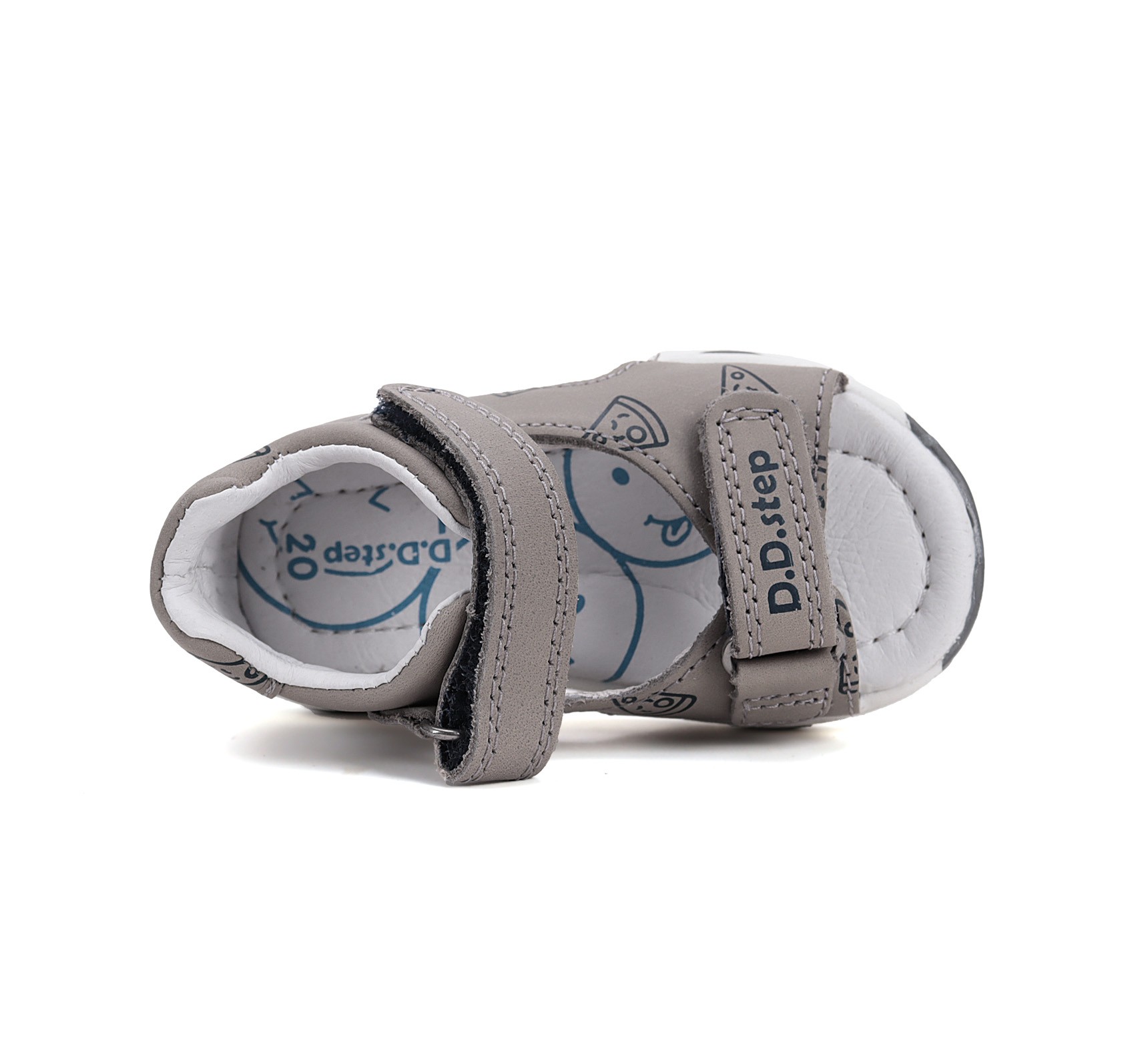 Pilkos basutės 26-31 d. G064-51586AM. D.D.Step (Vengrija). Batai vaikams 6 batukai vaikams D.D.Step (Vengrija) Pilkos basutės 26-31 d. G064-51586AM