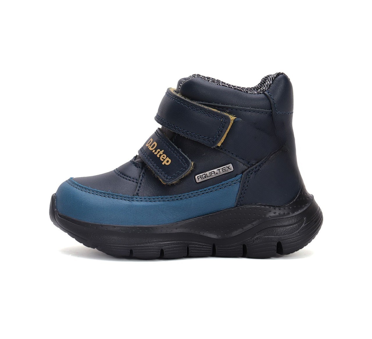 Tamsiai mėlyni vandeniui atsparūs batai 24-29 d. P092-42448. D.D.Step (Vengrija). Batai vaikams 3 batukai vaikams D.D.Step (Vengrija) Tamsiai mėlyni vandeniui atsparūs batai 24-29 d. P092-42448