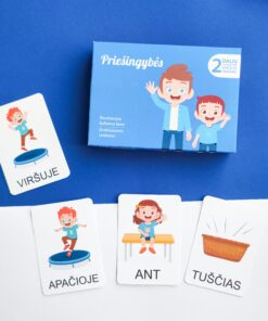 Dviejų dalių „Montessori“ lavinamųjų kortelių rinkinys „Priešingybės“