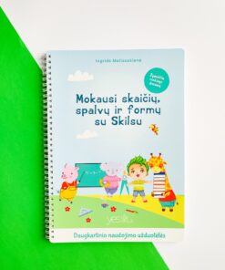Lavinamoji knyga "Mokausi skaičių, spalvų ir formų su Skilsu" (su daugkartinio naudojimo žymekliais)