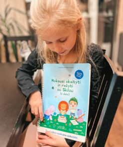 Lavinamoji knyga "Mokausi skaityti ir rašyti su Skilsu, 1 dalis" (su daugkartinio naudojimo žymekliais)