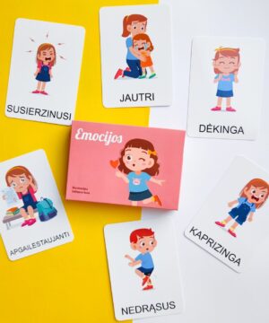 Lavinamųjų kortelių rinkinys „Emocijos“ 2 lavinamuju korteliu rinkinys emocijos 3 1