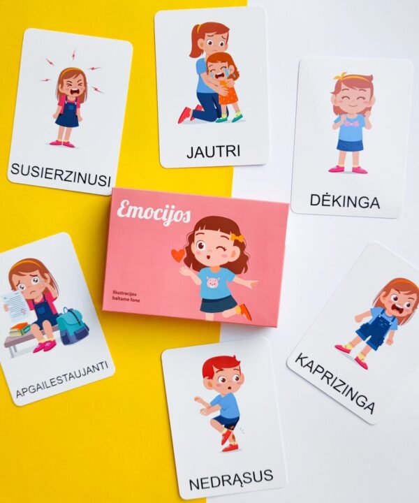 Lavinamųjų kortelių rinkinys „Emocijos“