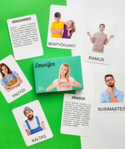 Lavinamųjų kortelių rinkinys „Emocijos“ (realios nuotraukos)