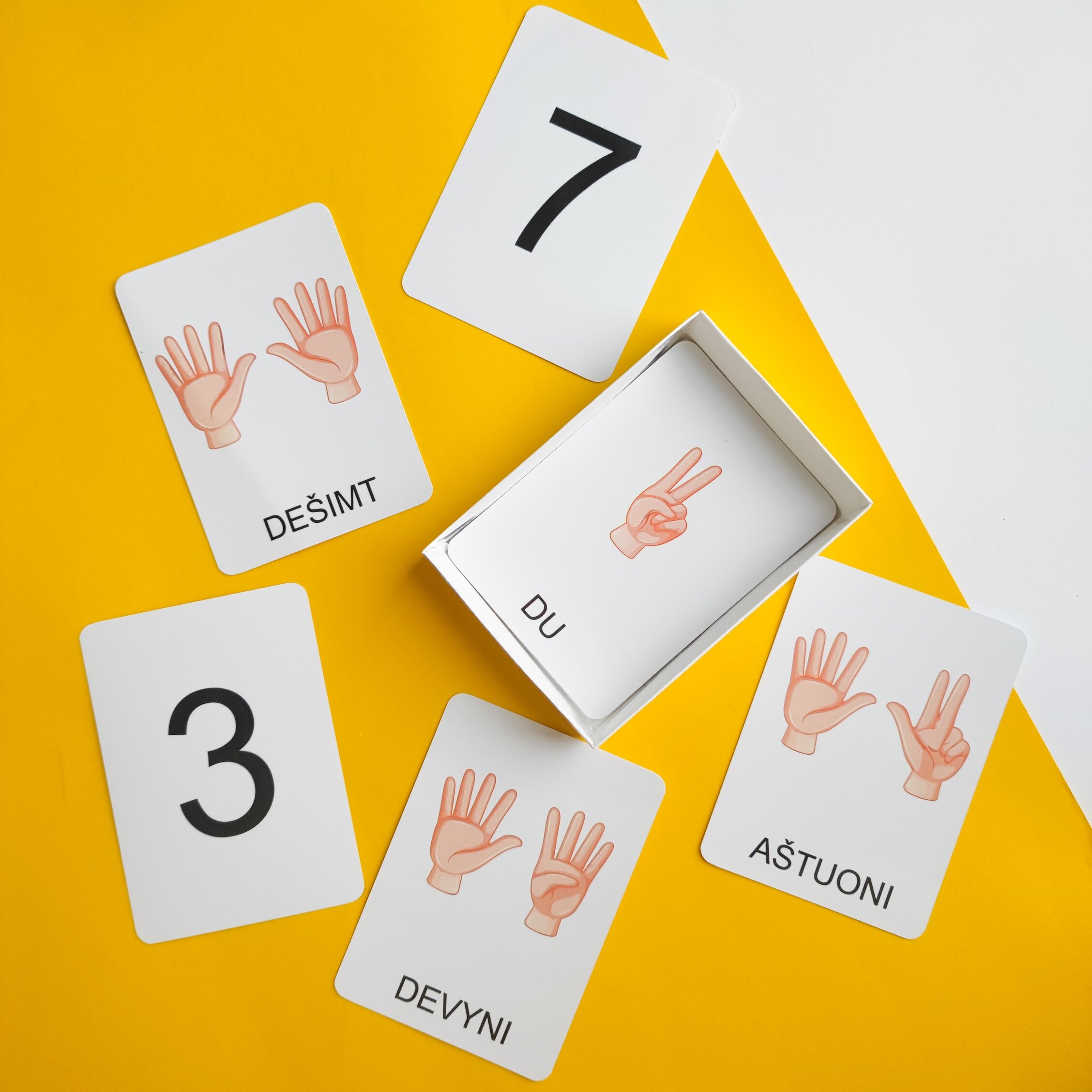 Lavinamųjų kortelių rinkinys „Skaičiuokime pirštais“ 6 Lavinamųjų kortelių rinkinys „Skaičiuokime pirštais“ - Image 4