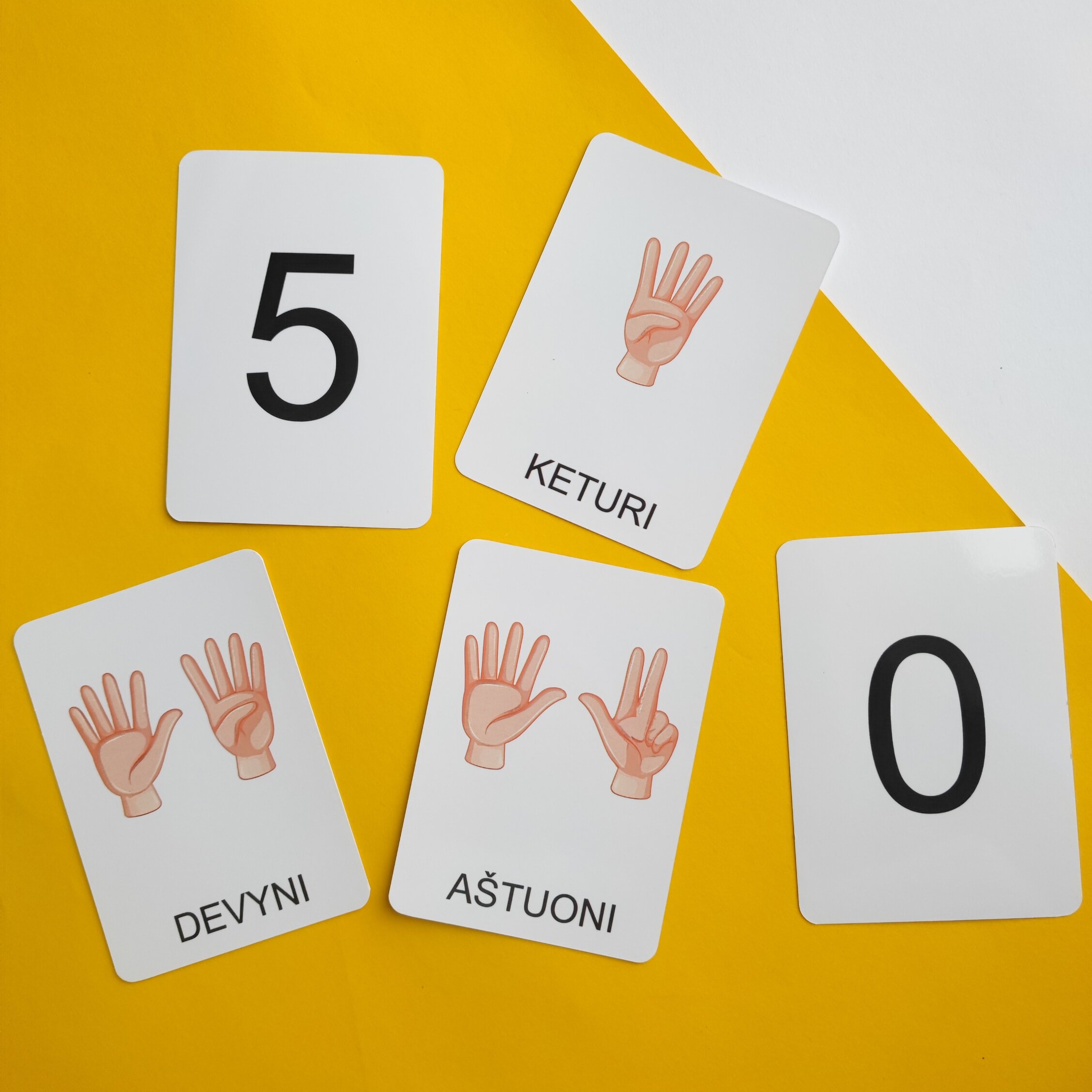 Lavinamųjų kortelių rinkinys „Skaičiuokime pirštais“ 5 Lavinamųjų kortelių rinkinys „Skaičiuokime pirštais“ - Image 3