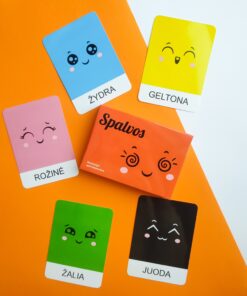 Lavinamųjų kortelių rinkinys „Spalvos“