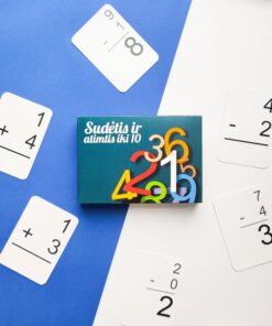 Lavinamųjų kortelių rinkinys "Sudėtis ir atimtis iki 10"