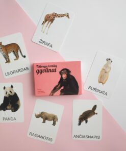 Lavinamųjų kortelių rinkinys „Tolimųjų kraštų gyvūnai“