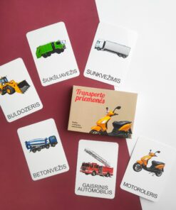 Lavinamųjų kortelių rinkinys „Transporto priemonės“