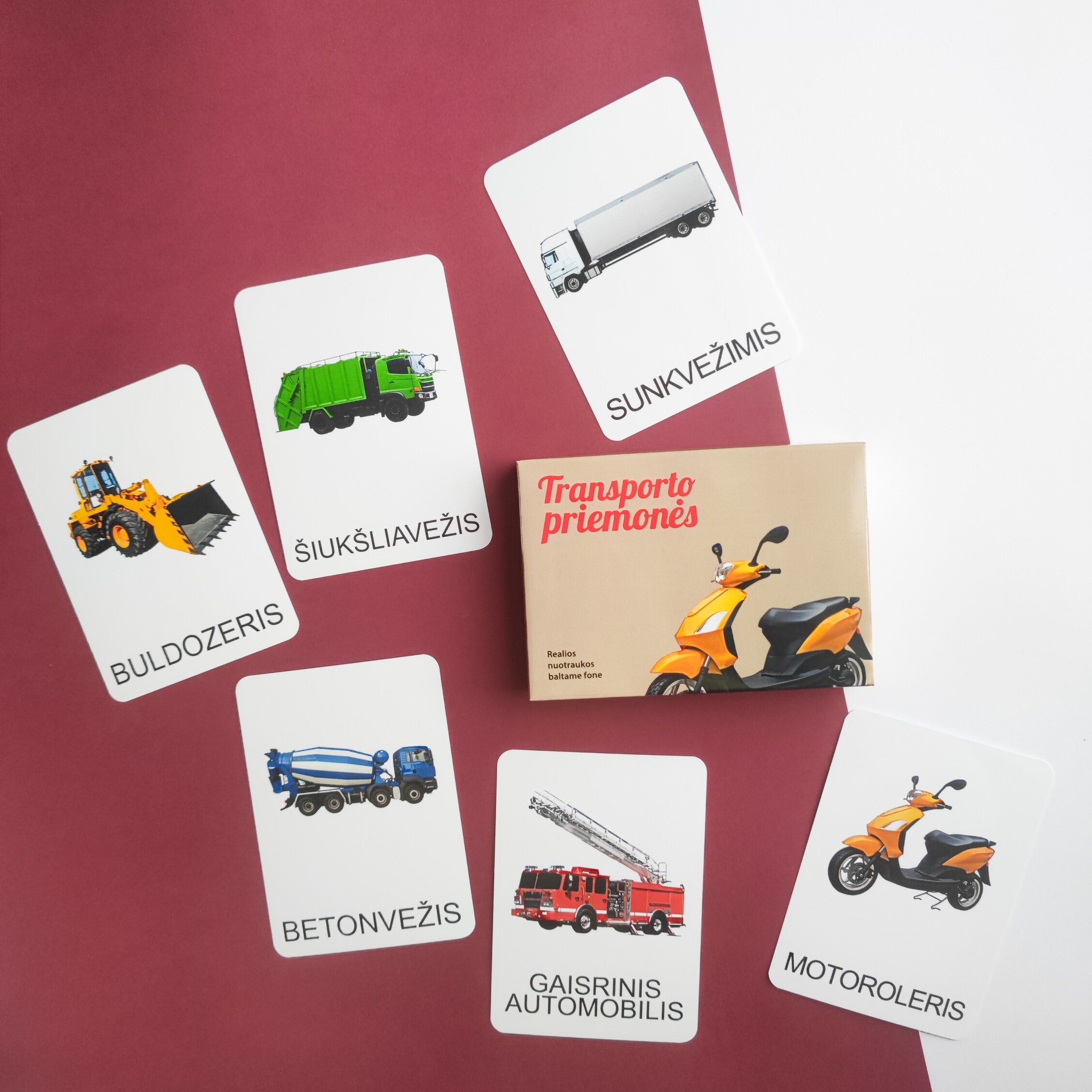 Lavinamųjų kortelių rinkinys „Transporto priemonės“ 8 Lavinamųjų kortelių rinkinys „Transporto priemonės“ - Image 6