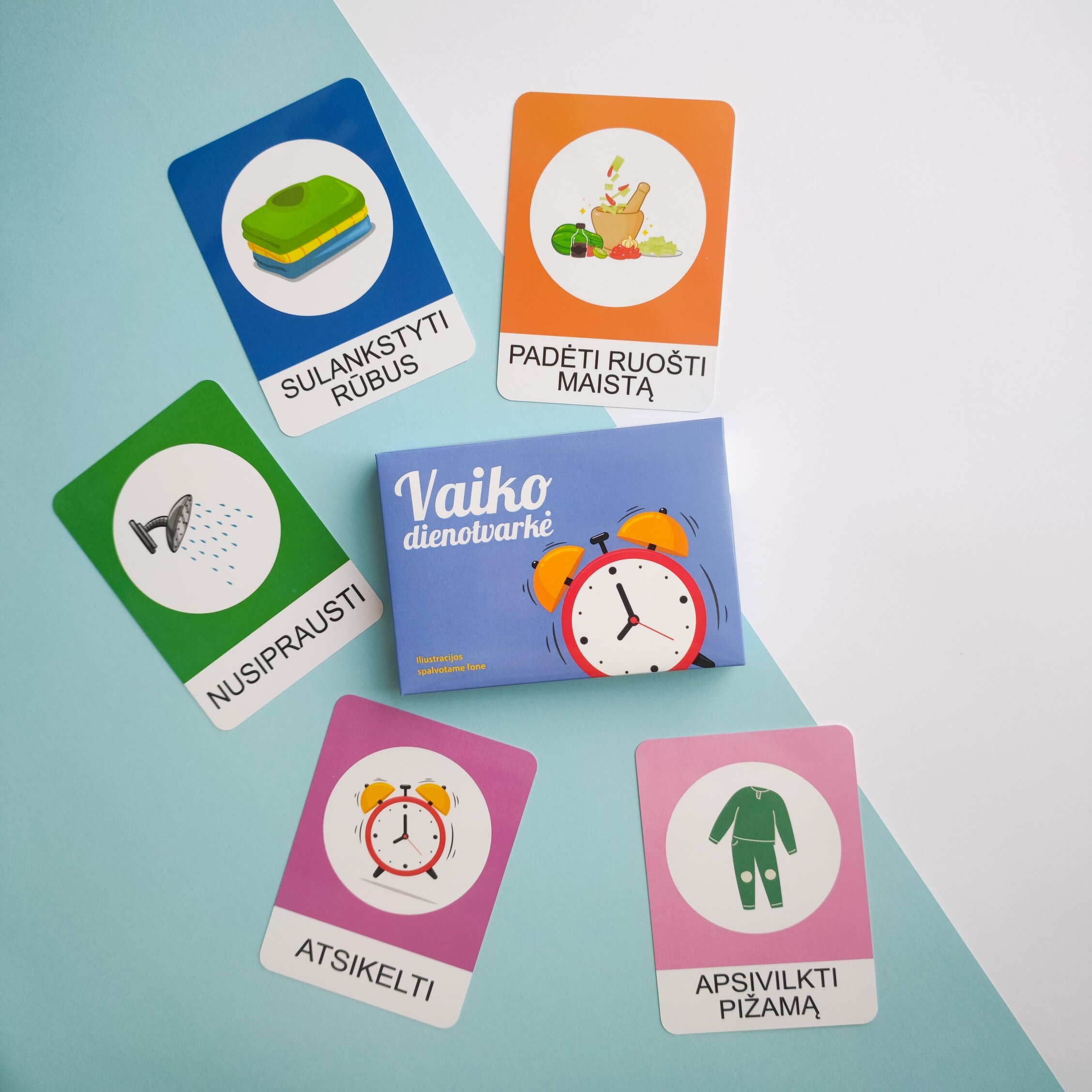 Lavinamųjų kortelių rinkinys „Vaiko dienotvarkė“ 4 Lavinamųjų kortelių rinkinys „Vaiko dienotvarkė“ - Image 2