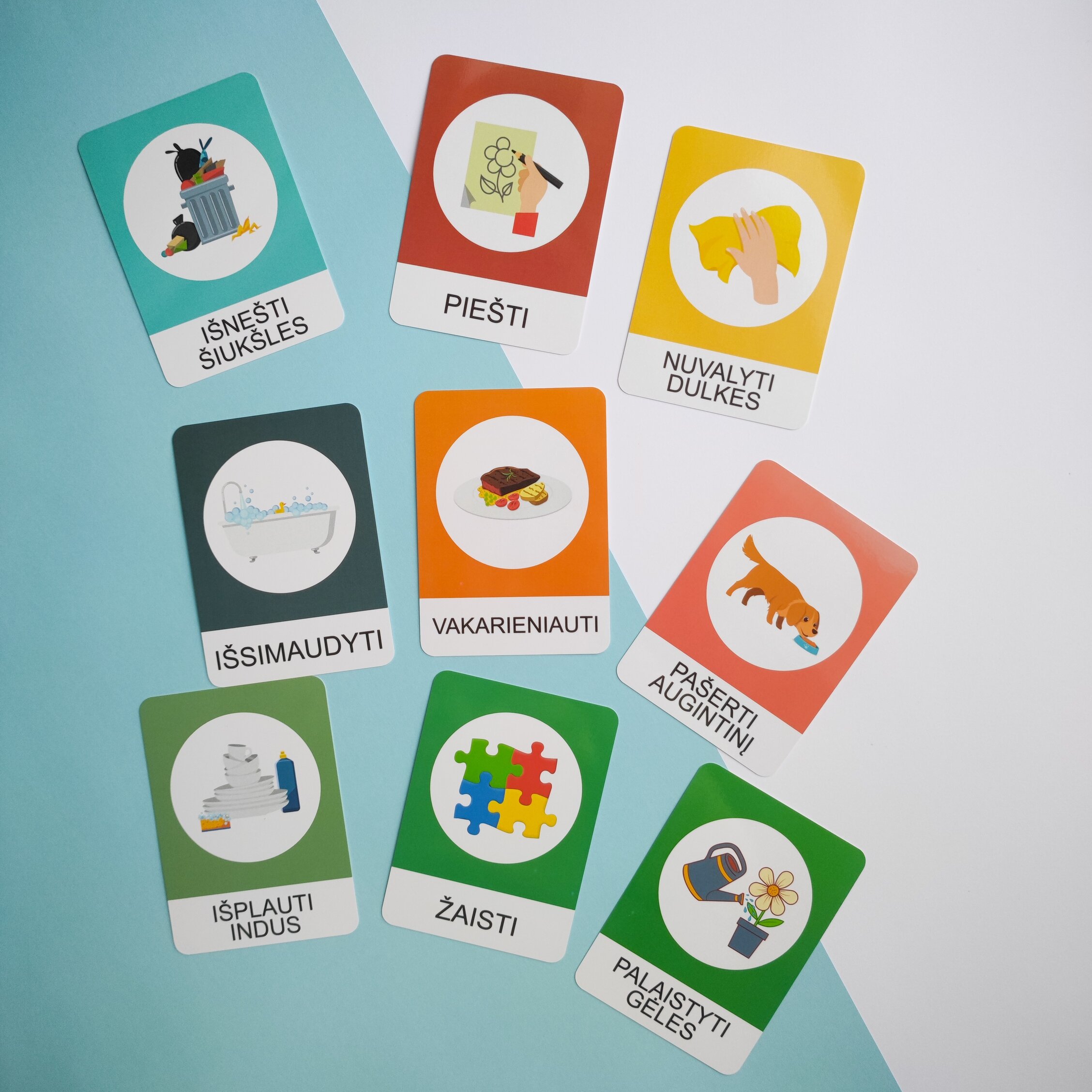 Lavinamųjų kortelių rinkinys „Vaiko dienotvarkė“ 7 Lavinamųjų kortelių rinkinys „Vaiko dienotvarkė“ - Image 5