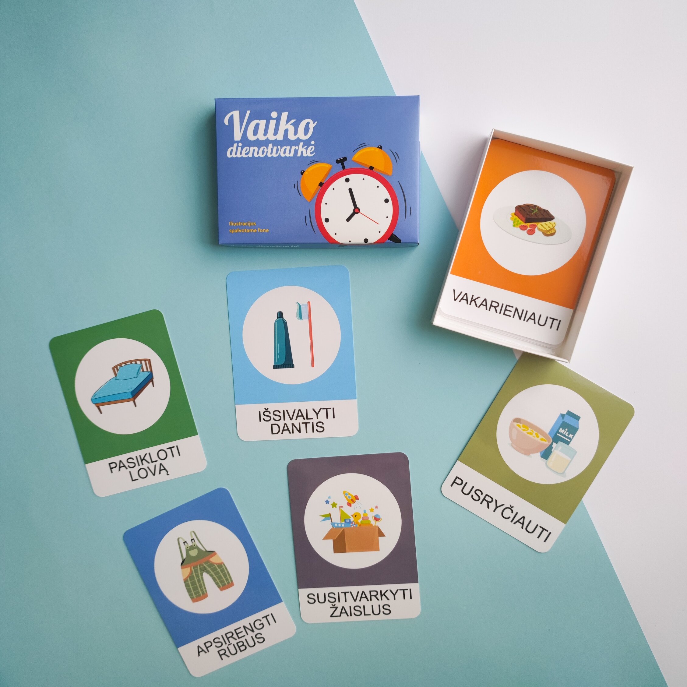 Lavinamųjų kortelių rinkinys „Vaiko dienotvarkė“ 8 Lavinamųjų kortelių rinkinys „Vaiko dienotvarkė“ - Image 6