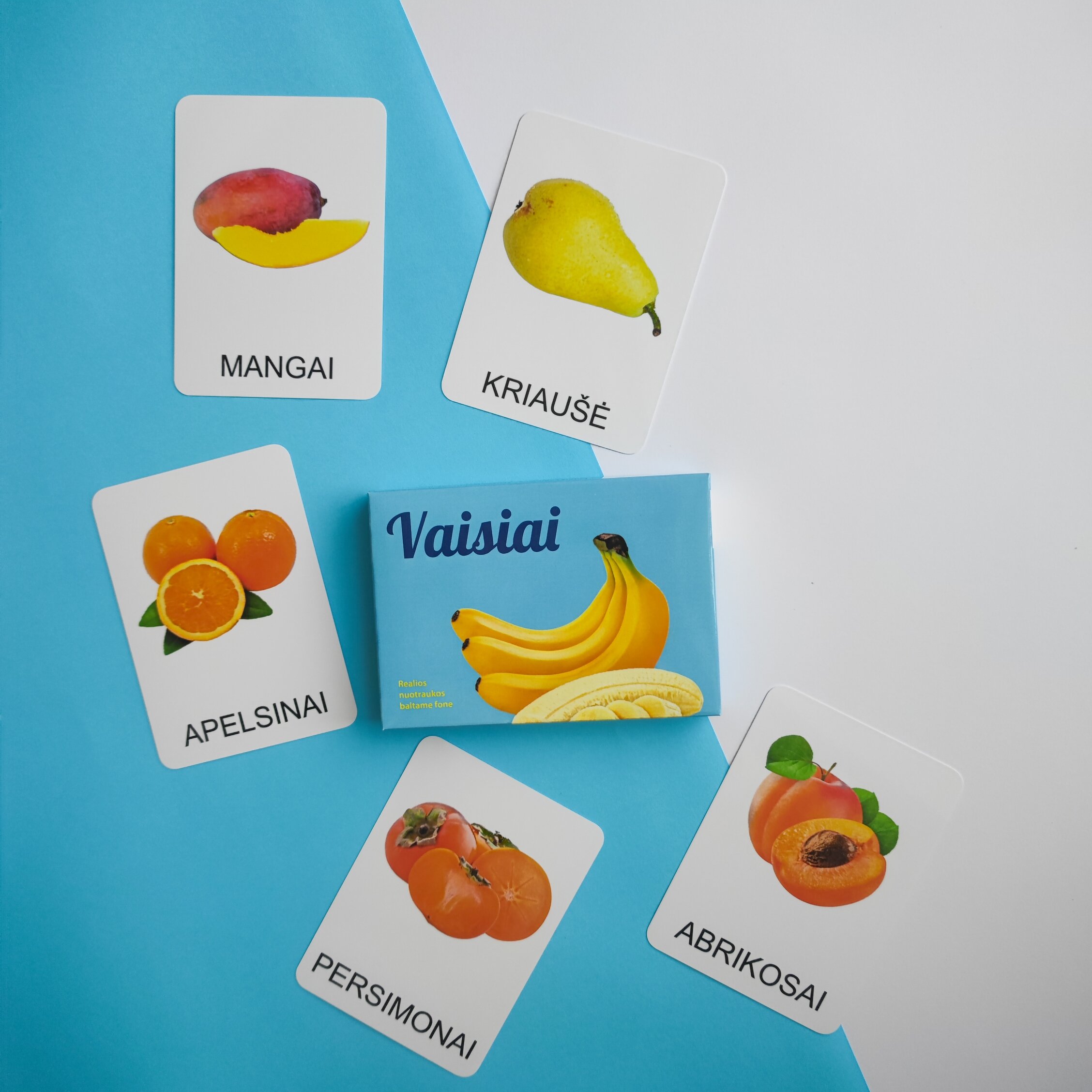 Lavinamųjų kortelių rinkinys „Vaisiai“ 3 Lavinamųjų kortelių rinkinys „Vaisiai“