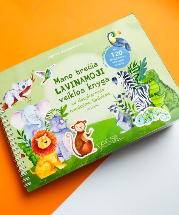 Alternative view of Mano trečia lavinamoji veiklos knyga su daugkartinio naudojimo lipdukais