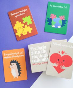 Pozityvių žinučių, afirmacijų kortelės vaikams