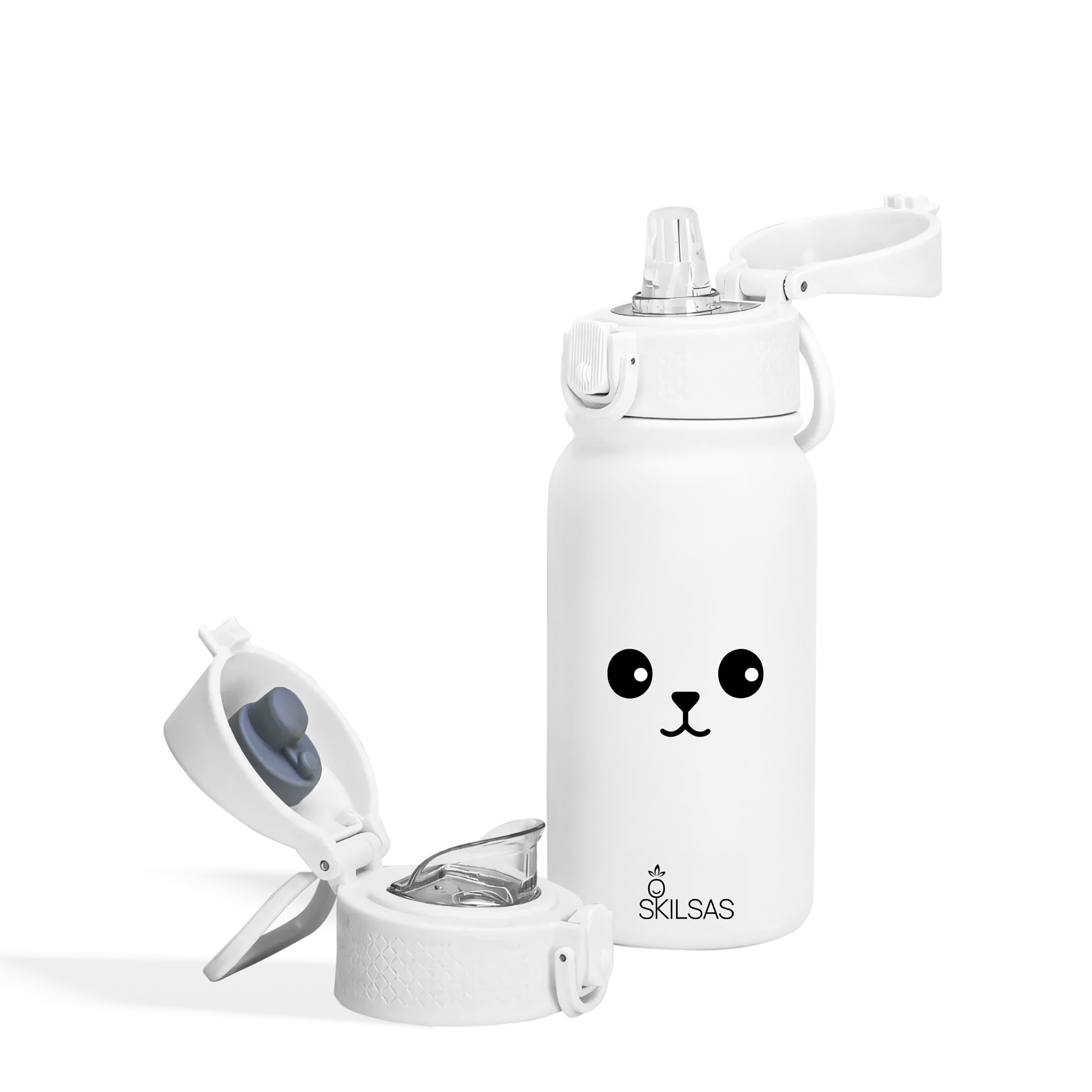 „Skilsas“ vaikiška nerūdijančio plieno gertuvė su dviem dangteliais – praktiškas pasirinkimas kiekvienai dienai (Veidukas) 3 „Skilsas“ vaikiška nerūdijančio plieno gertuvė su dviem dangteliais – praktiškas pasirinkimas kiekvienai dienai (Veidukas) - Image 2