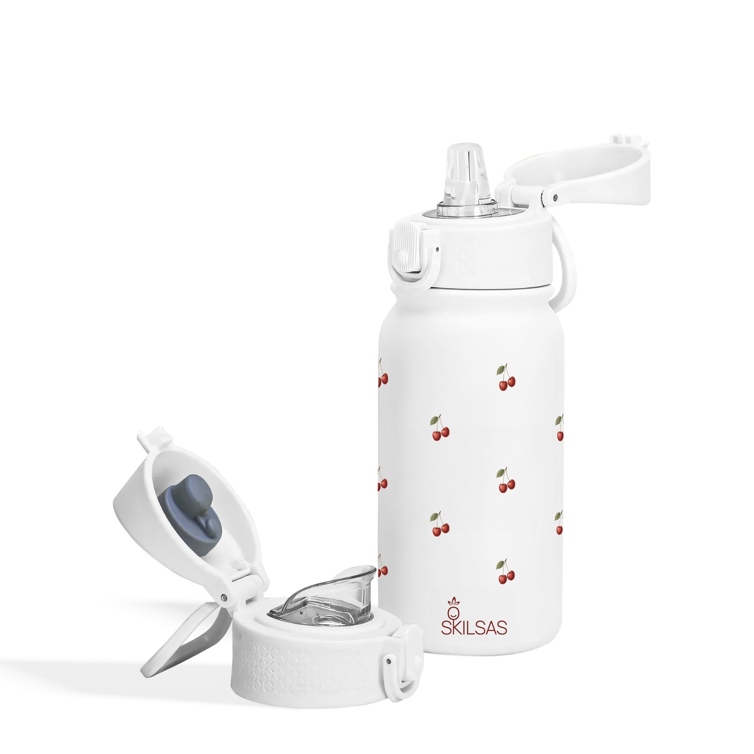 „Skilsas“ vaikiška nerūdijančio plieno gertuvė su dviem dangteliais – praktiškas pasirinkimas kiekvienai dienai (Vyšnios) 4 „Skilsas“ vaikiška nerūdijančio plieno gertuvė su dviem dangteliais – praktiškas pasirinkimas kiekvienai dienai (Vyšnios) - Image 2