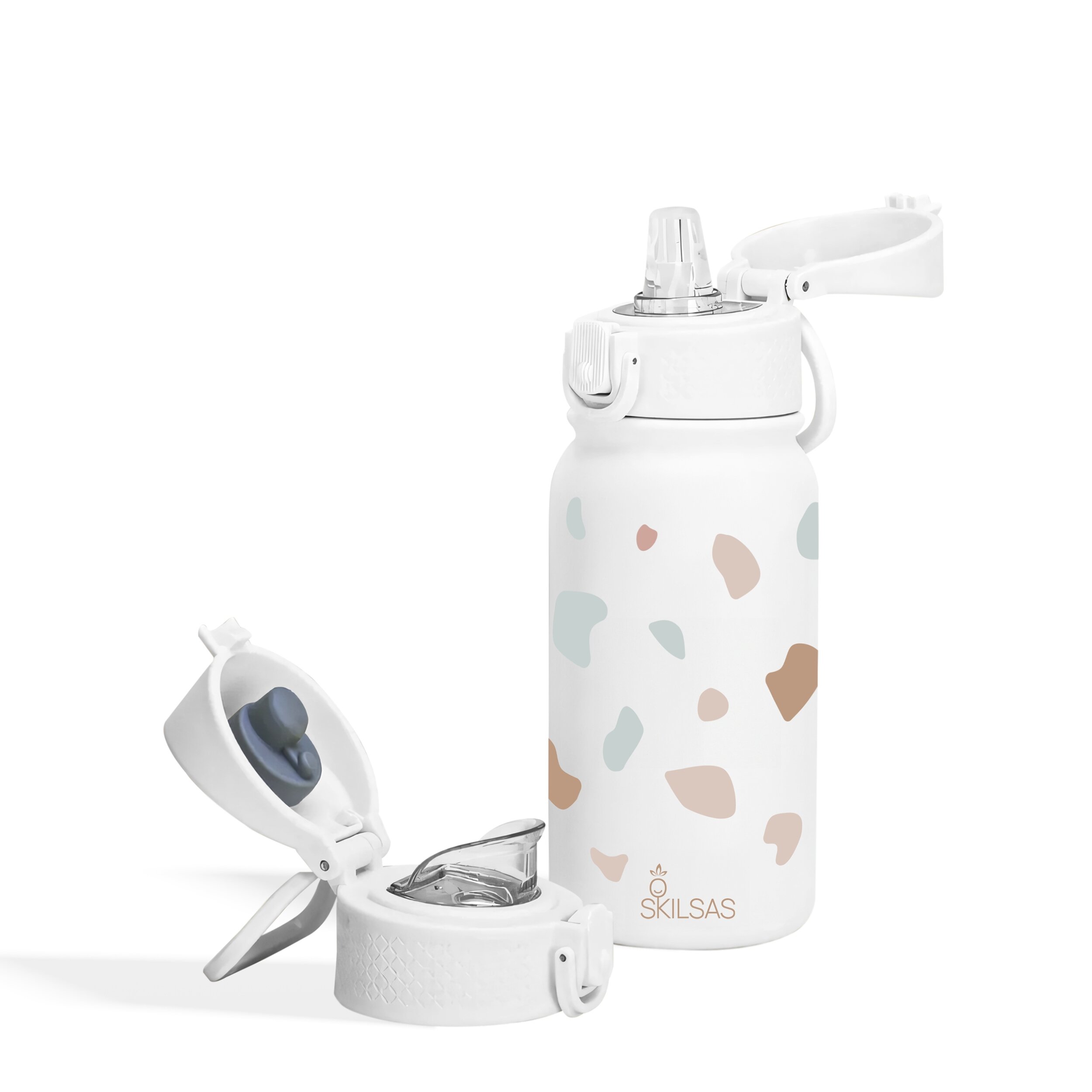 „Skilsas“ vaikiška nerūdijančio plieno gertuvė su dviem dangteliais – praktiškas pasirinkimas kiekvienai dienai (Terazzo) 5 „Skilsas“ vaikiška nerūdijančio plieno gertuvė su dviem dangteliais – praktiškas pasirinkimas kiekvienai dienai (Terazzo) - Image 3