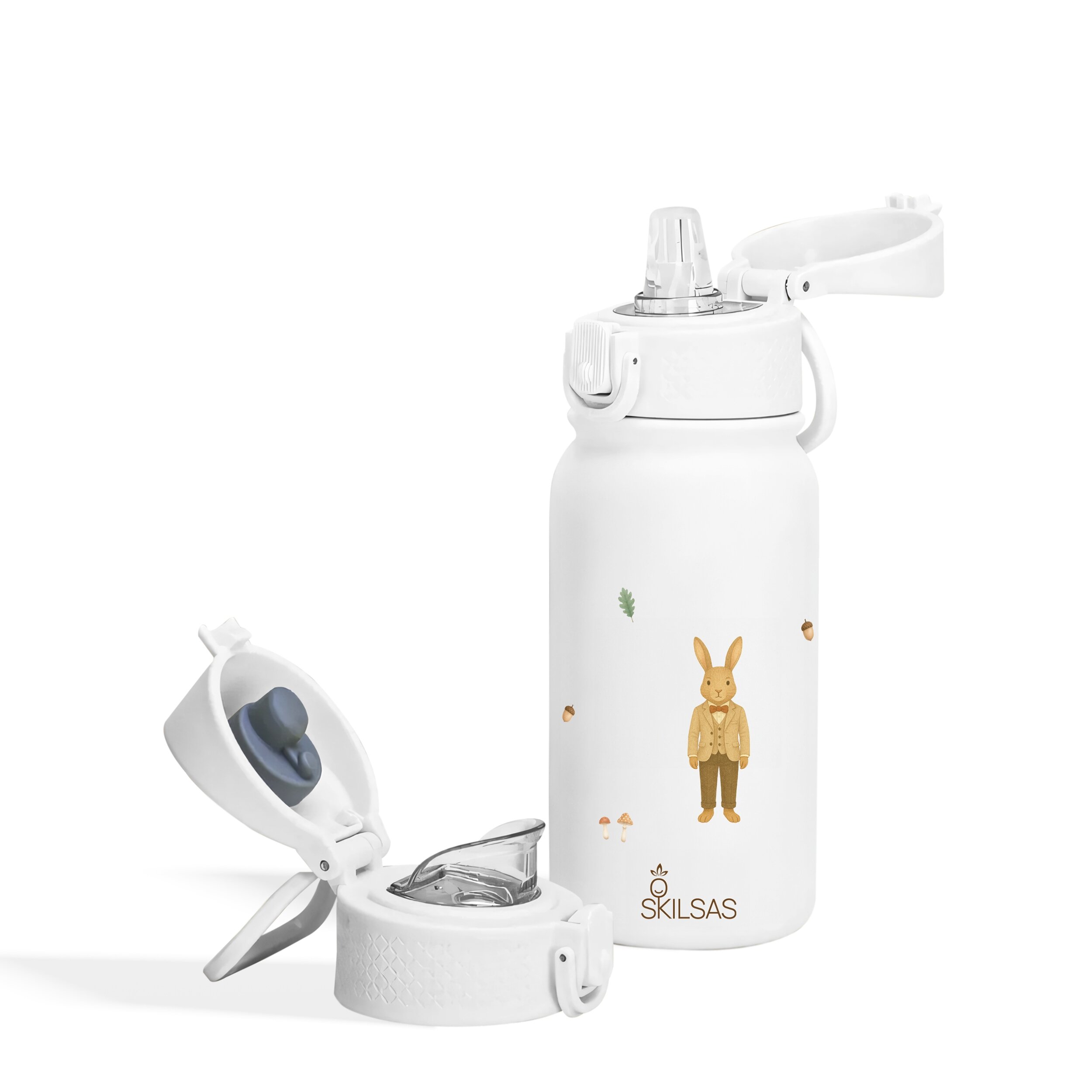 „Skilsas“ vaikiška nerūdijančio plieno gertuvė su dviem dangteliais – praktiškas pasirinkimas kiekvienai dienai (Miško gyvūnai) 3 „Skilsas“ vaikiška nerūdijančio plieno gertuvė su dviem dangteliais – praktiškas pasirinkimas kiekvienai dienai (Miško gyvūnai) - Image 2