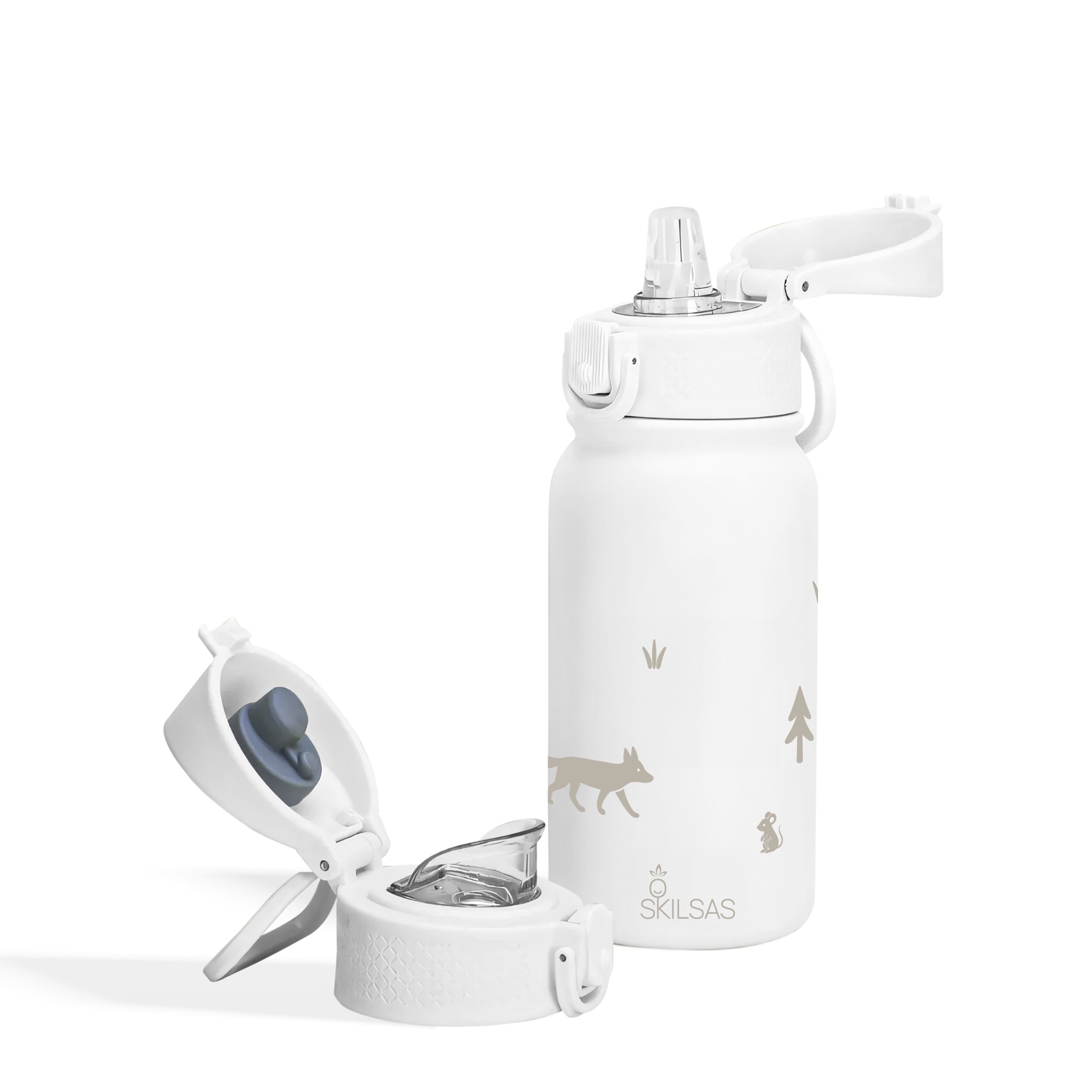 „Skilsas“ vaikiška nerūdijančio plieno gertuvė su dviem dangteliais – praktiškas pasirinkimas kiekvienai dienai (Miškas) 5 „Skilsas“ vaikiška nerūdijančio plieno gertuvė su dviem dangteliais – praktiškas pasirinkimas kiekvienai dienai (Miškas) - Image 3