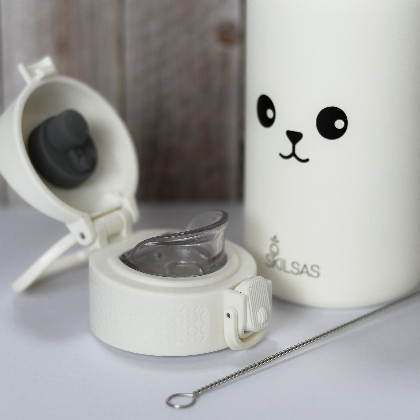 „Skilsas“ vaikiška nerūdijančio plieno gertuvė su dviem dangteliais – praktiškas pasirinkimas kiekvienai dienai (Veidukas) 4 „Skilsas“ vaikiška nerūdijančio plieno gertuvė su dviem dangteliais – praktiškas pasirinkimas kiekvienai dienai (Veidukas) - Image 3