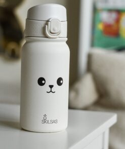 „Skilsas“ vaikiška nerūdijančio plieno gertuvė su dviem dangteliais – praktiškas pasirinkimas kiekvienai dienai (Veidukas)