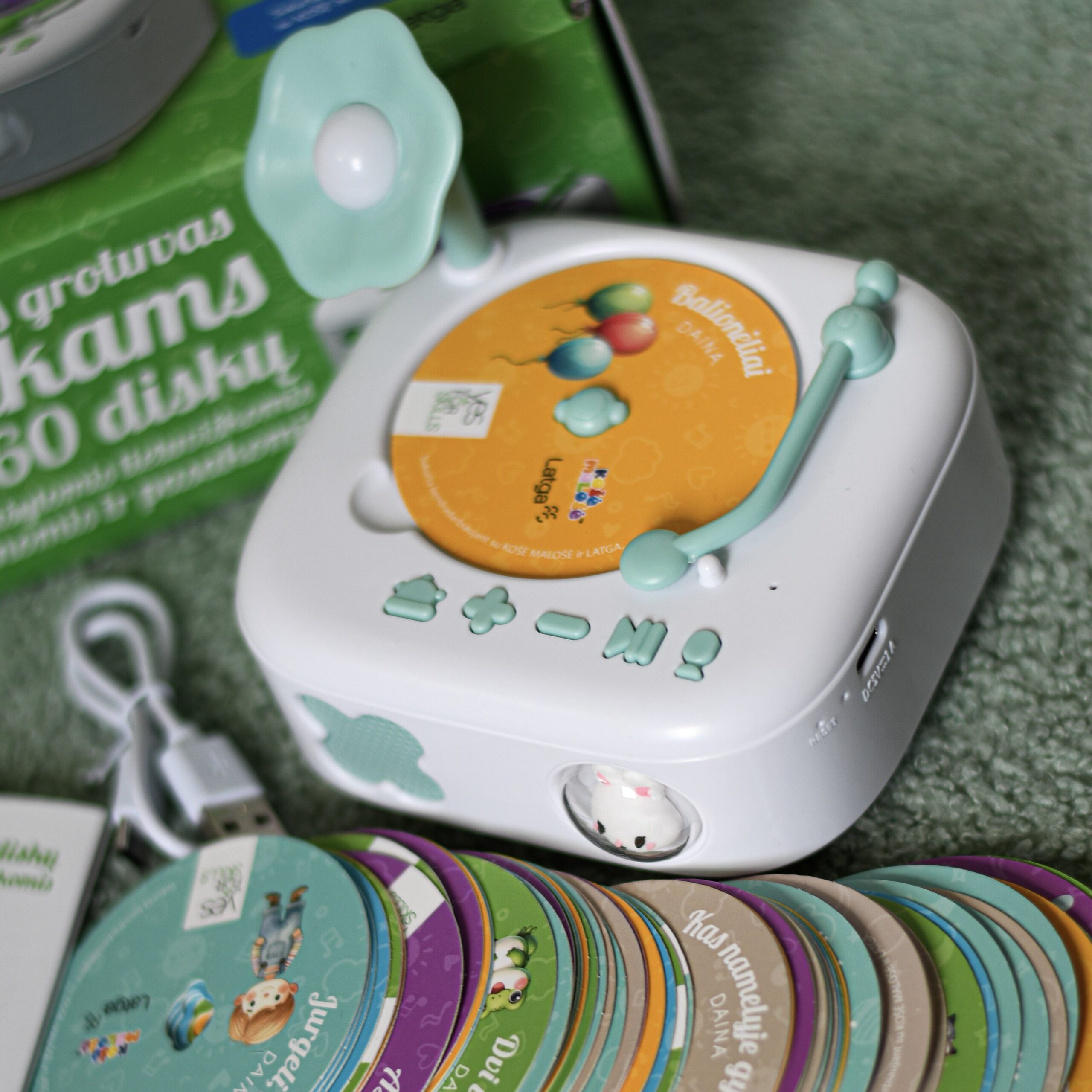 Yes For Skills muzikos grotuvas vaikams su 60 diskų (su įrašytomis lietuviškomis dainomis ir pasakomis) - Image 5