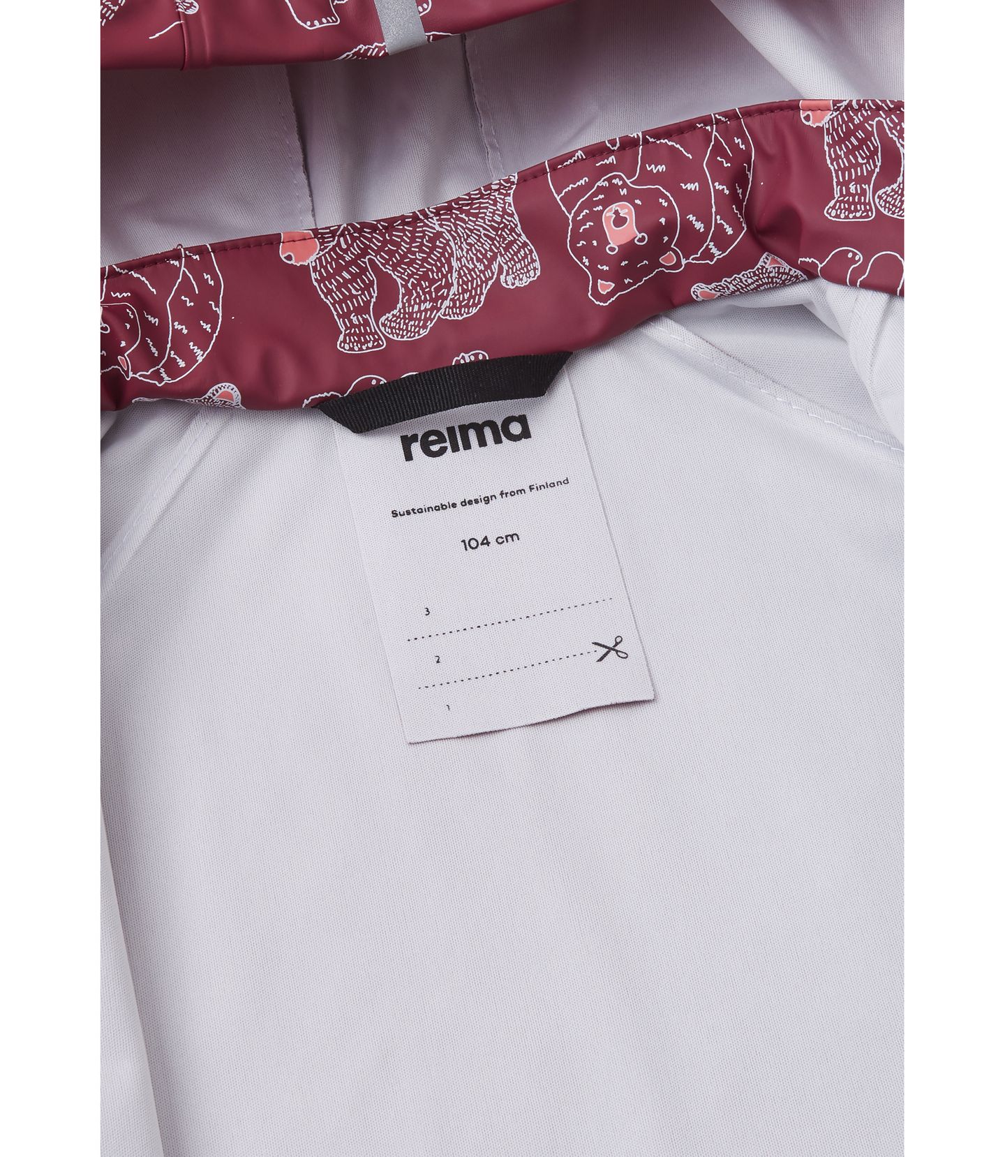 REIMA Vesi 5100025A - Jam Red 3955 vaikiška striukė 5 Rainwear REIMA Vesi 5100025A Jam Red 3955 For Kids