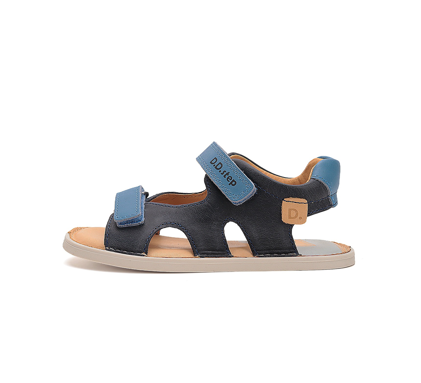 Mėlynos barefoot basutės 26-31 d. G076-51995M. D.D.Step (Vengrija). Batai vaikams 3 batukai vaikams D.D.Step (Vengrija) Mėlynos barefoot basutės 26-31 d. G076-51995M