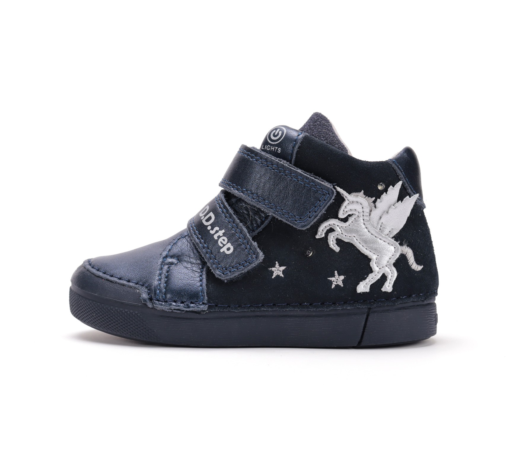 Tamsiai mėlyni LED batai 25-30 d. A068-52459M. D.D.Step (Vengrija). Batai vaikams 4 batukai vaikams D.D.Step (Vengrija) Tamsiai mėlyni LED batai 25-30 d. A068-52459M