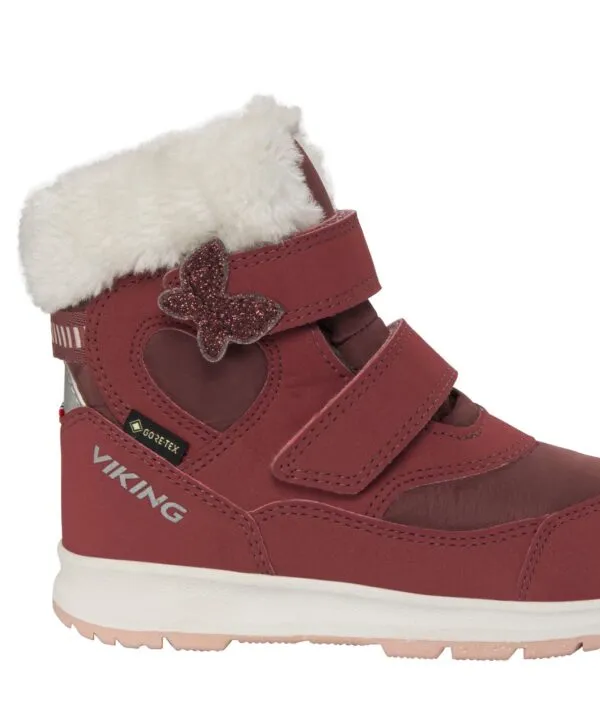 Viking žieminiai batai mergaitėms Belle Butterfly Warm GTX 2V Dark Pink