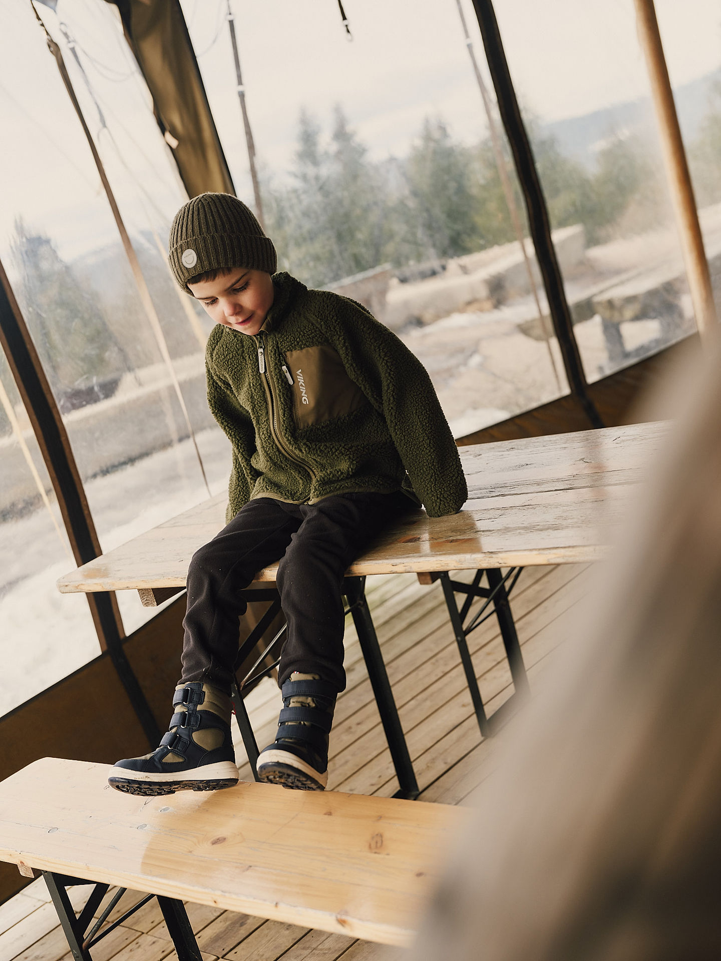 Viking žieminiai batai vaikams Fun Warm WP 3V - Navy/Olive - Image 8