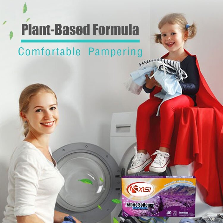 Ekologiški kvapnūs džiovyklės lapeliai su audinių minkštikliu, 40 vnt, levandų kvapo 4 Ekologiški kvapnūs džiovyklės lapeliai su audinių minkštikliu, 40 vnt, levandų kvapo - Image 2