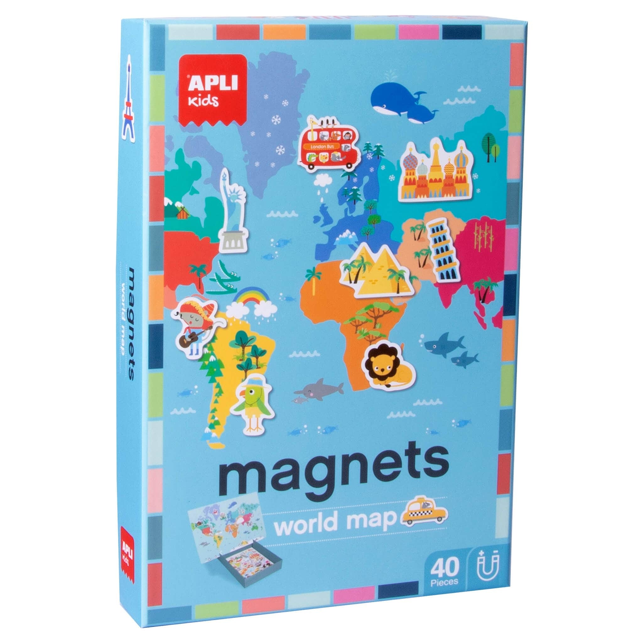 Apli Kids magnetinis žaidimas PASAULIO ŽEMĖLAPIS - Apli Kids 3 edukaciniai zaislai. Lavinamieji zaislai. Apli Kids . Apli Kids magnetinis žaidimas PASAULIO ŽEMĖLAPIS