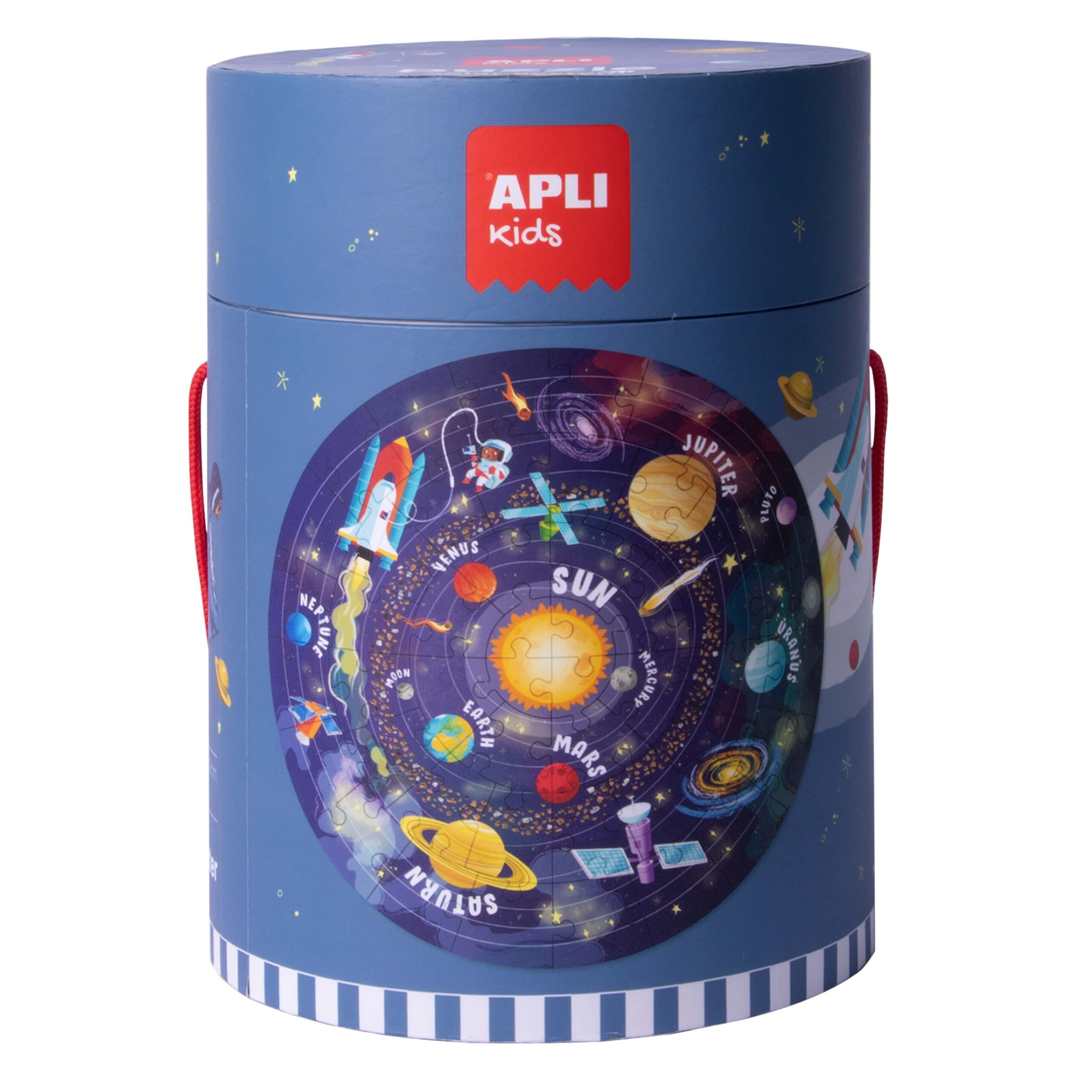 Rato formos dėlionė „Solar System“ - Apli Kids 3 edukaciniai zaislai. Lavinamieji zaislai. Apli Kids . Rato formos dėlionė „Solar System“