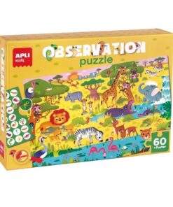 edukaciniai zaislai. Lavinamieji zaislai. Apli Kids . Pastabumo dėlionė – Savana