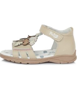 Ponte20 Kreminės basutės 22-27d. DA051659. Batai vaikams. Tvirtas užkulnis