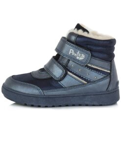 Ponte20 Mėlyni batai su pašiltinimu 28-33 d. DA061688A. Batai vaikams. Tvirtas užkulnis
