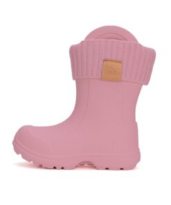 Ponte20 Rožiniai guminiai batai su išimama kojine 22-33 d. I106-42308. Batai vaikams. Tvirtas užkulnis